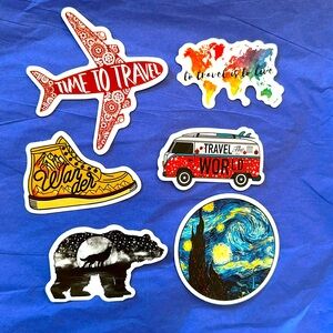 Wander & Travel Washable Stickers!
